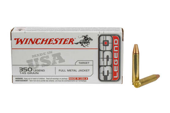 The Winchester 350 Legend Ammunition features a 145 grain power point bullet and comes in a box of 20